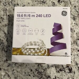 GE Random Sparkle 240ct LED Tape Lights Bright White 19.6 ft Indoor/Outdoor